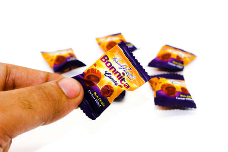 Noida , Utter pardesh , india - october 18 2021 , candy , A picture of candy isolated on white...