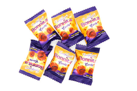 Noida , Utter pardesh , india - october 18 2021 , candy , A picture of candy isolated on white background with selective focus in noida october 18 2021のeditorial素材