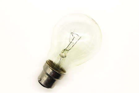 light bulb on white background with selective focus
