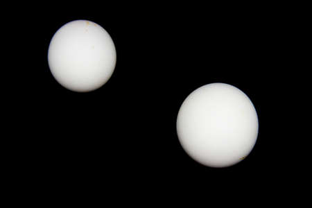 Eggs on black background with selective focus