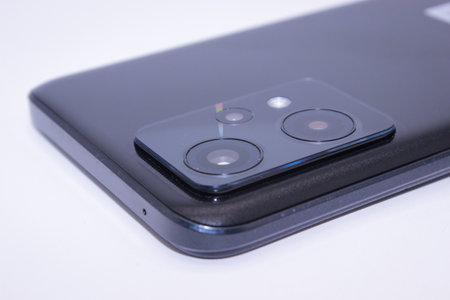 Mobile smart phone on white backgroundの写真素材