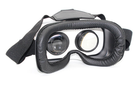 VR headset image with selective focusの写真素材