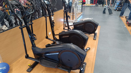 Noida , india - picture of gym equipment DLF mall in noida sec -18 march 15 2026