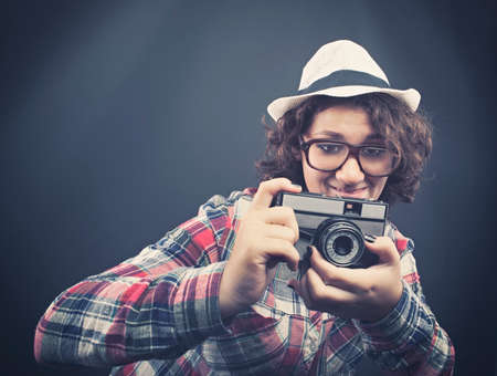 Amateur photographer shootingの写真素材