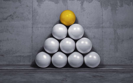 Stand out from the crowd . Leader mindset concept . This is a 3d render illustration .の写真素材