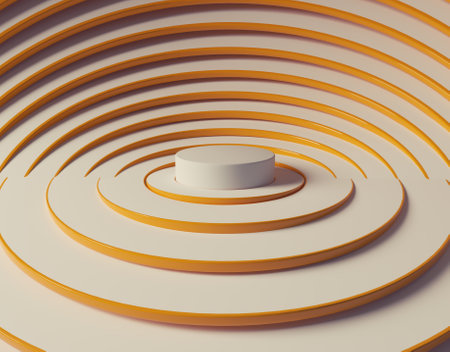 Podium stage on abstract background . This is a 3d render illustration.の写真素材
