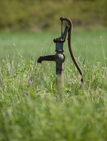Clean water is pumped up from the groundの写真素材