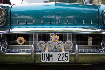 Trosa Sweden, June 5, 2014 veteran car meeting. PONTIAC BONNEVILLEのeditorial素材