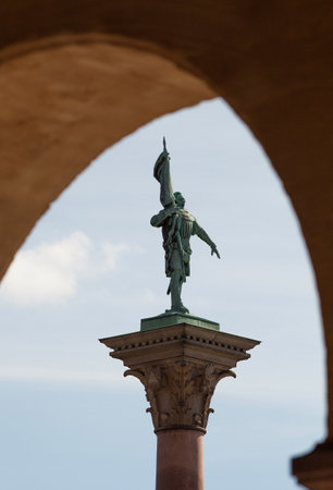 Engelbrektsstatyn, statue in the capital of Sweden.のeditorial素材