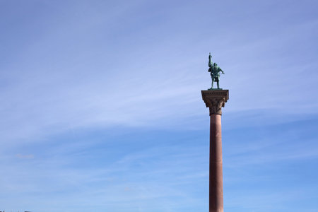 Stockholm, Sweden 3 september 2014. Engelbrektsstatyn, statue in the capital of Sweden.のeditorial素材