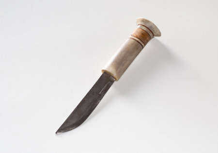 STOCKHOLM, HOLO October 29, 2014.Genuine handmade Sami knife from Swedish Lapland.のeditorial素材