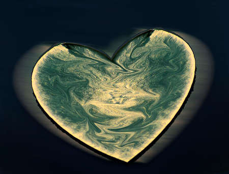 A heart of lily leafの写真素材