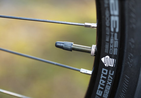 bicycle tire valveのeditorial素材