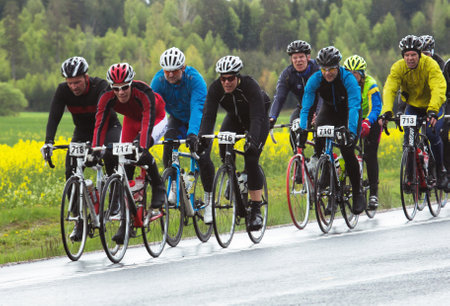 TROSA SWEDEN, May 17 in 2015,  participant in a smaller bike race for both professionals and...