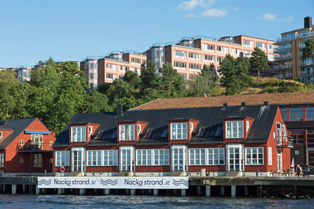 STOCKHOLM-AUG-13-2015. Nacka Strandのeditorial素材