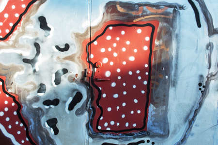 Painting on a doorの写真素材