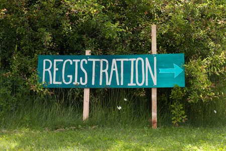 Guidance sign at Anthroposophists in Jarna Swedenの写真素材