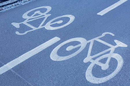 Symbols on the bike path