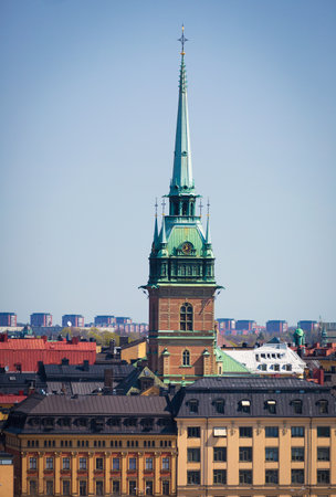 STOCKHOLM SWEDEN 4 May 2016. The German church in the old town Stockholm.