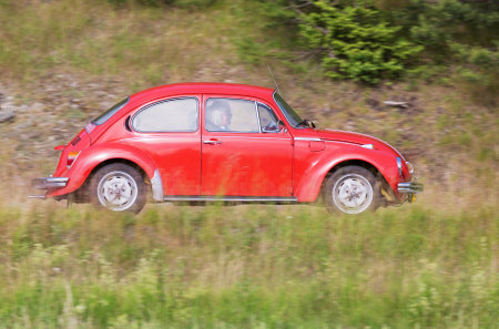 TROSA SWEDEN June 23 2016. Red Volkswagen.のeditorial素材