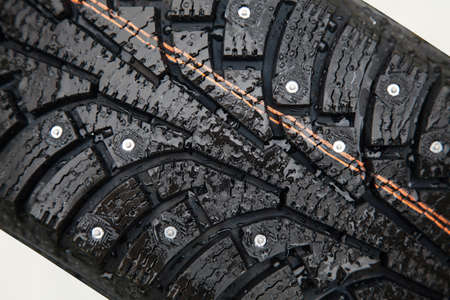 Studded snow tiresの写真素材