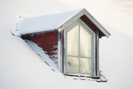 Skylights on the little red cottageのeditorial素材