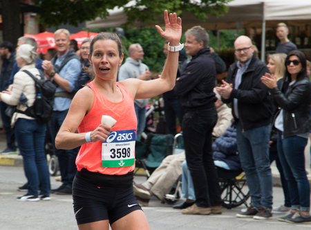 STOCKHOLM SWEDEN 3 June 2017. Stockholm Marathon. Johanna Salminen.のeditorial素材