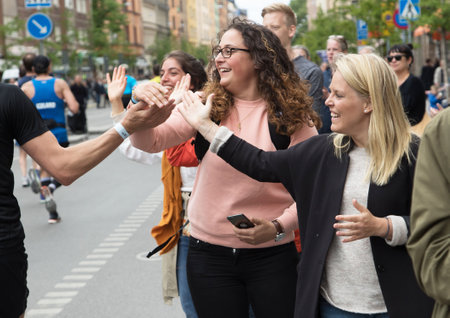 STOCKHOLM SWEDEN 3 June 2017. Stockholm Marathon.のeditorial素材