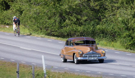 TULLGARN SWEDEN July 13, 2017. BUICK SUPER, model year, 1948.のeditorial素材