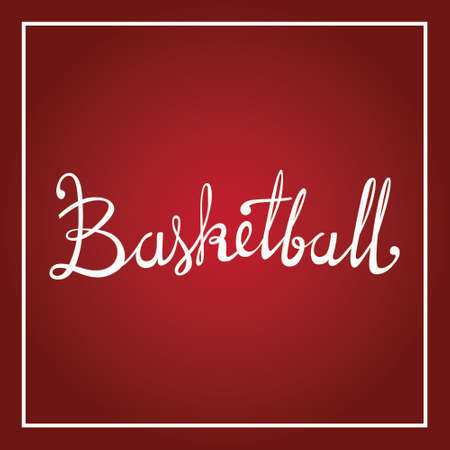lettering postcard with basketball sport calligraphyのイラスト素材