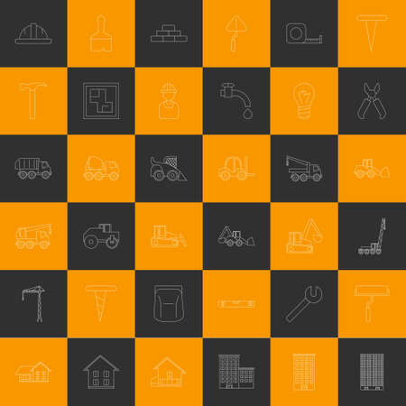 Big set with vector icons for construction and building illustration EPS 10のイラスト素材