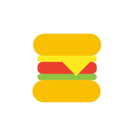 Vector icon or illustration showing hamburger in material design styleのイラスト素材