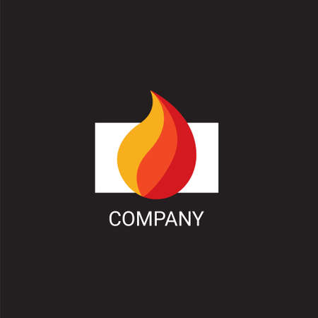 Vector eps logo design for fireplace services or store companyのイラスト素材