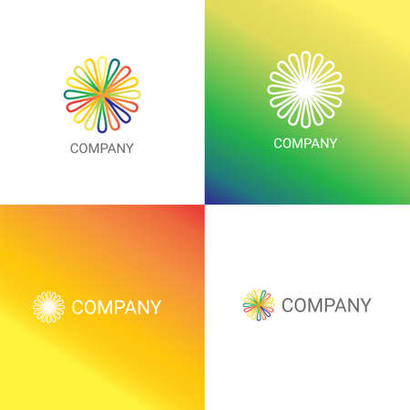 Vector eps logo design for flower selling or salon companyのイラスト素材