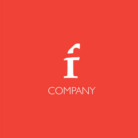 Vector eps logo with F letter companyの写真素材