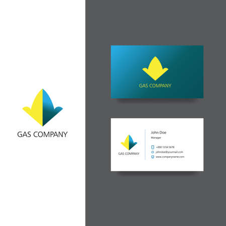 Garbage removal company land business card templateのイラスト素材