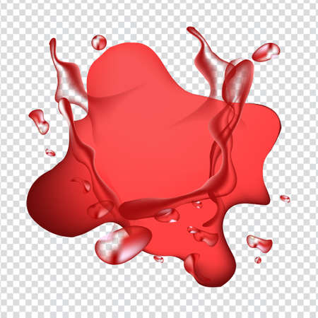 Liquid splash template redのイラスト素材