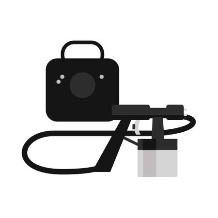 Vector tanning spray machine illustrationのイラスト素材
