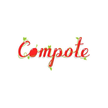 logotype design concept compote drinkのイラスト素材