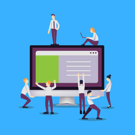 Vector illustration - web site development in flat style.の写真素材