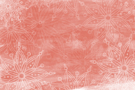 hand drawn ornament mandala on grunge background in watercolor style. Can be used to print on the phone, to create a poster, tattoo, yoga matの写真素材