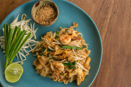 Thai food Pad thai ,Stir fry noodles with porkの写真素材