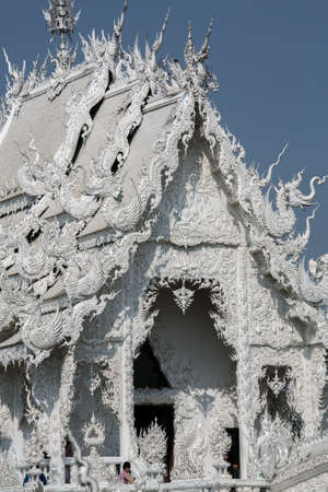 The art in the style of a Buddhist temple at Chiang Rai, Wat Rong Khun, White Temple, Thailand on February 12, 2016のeditorial素材
