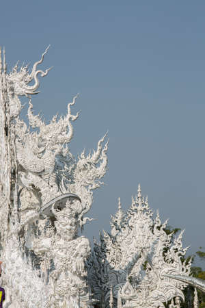 The art in the style of a Buddhist temple at Chiang Rai, Wat Rong Khun, White Temple, Thailand on February 12, 2016のeditorial素材