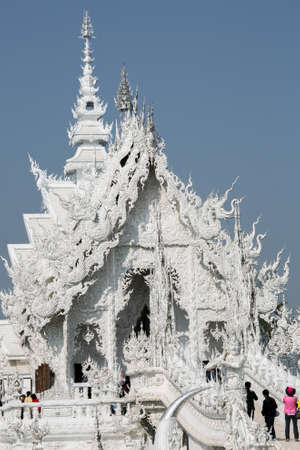 The art in the style of a Buddhist temple at Chiang Rai, Wat Rong Khun, White Temple, Thailand on February 12, 2016のeditorial素材