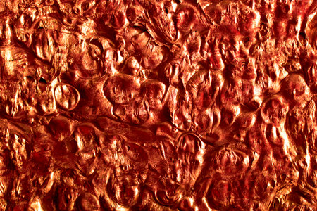 copper, copper background, metal sponge. foamed metal texture, sponge in the form of texture or...
