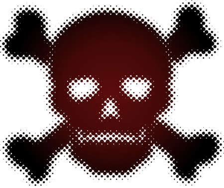 halftone skull (halftone design element set)のイラスト素材