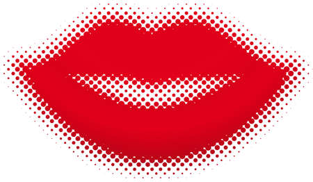 lips (from dots design series)のイラスト素材