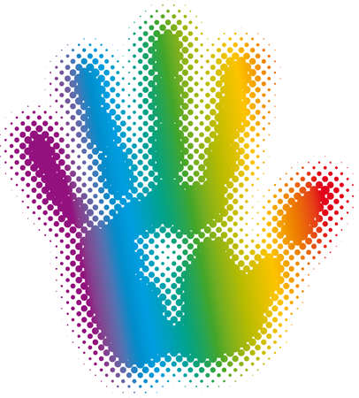 hand (from dots design series)のイラスト素材