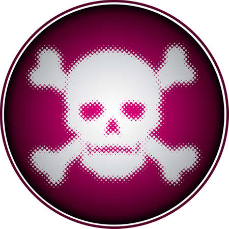 skull (halftone design element set)のイラスト素材